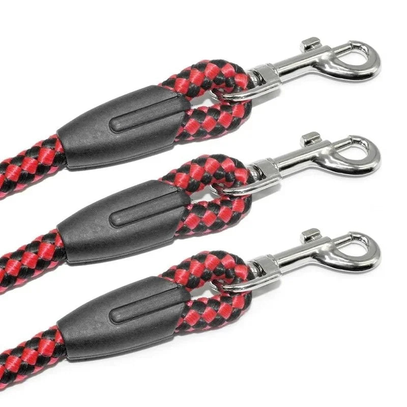 3-Way No-Tangle Dog Leash – Adjustable Triple Coupler Lead with Soft Padded Handle for Walking 3 Dogs