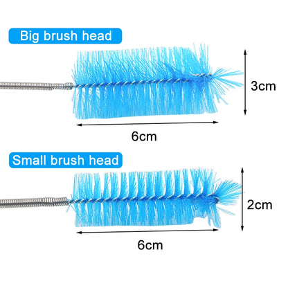 Aquarium Cleaning Brush Set – Stainless Steel Hose, Filter, Lily Pipe & Water Pump Cleaning Tools