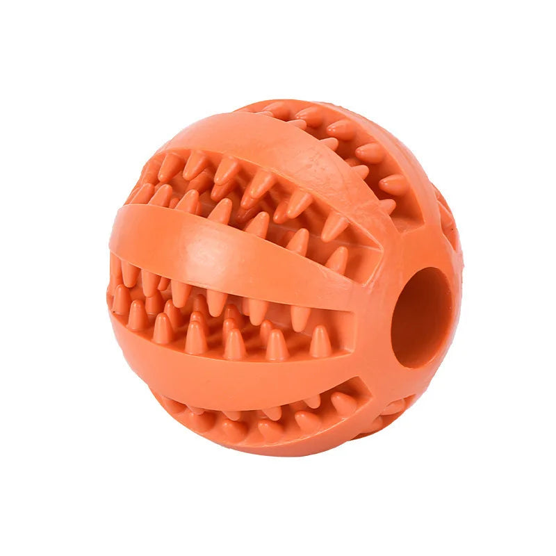 Interactive Dog Treat Ball – Rubber Chew Toy, Tooth Cleaning Ball & Food Dispenser for Dogs and Pets