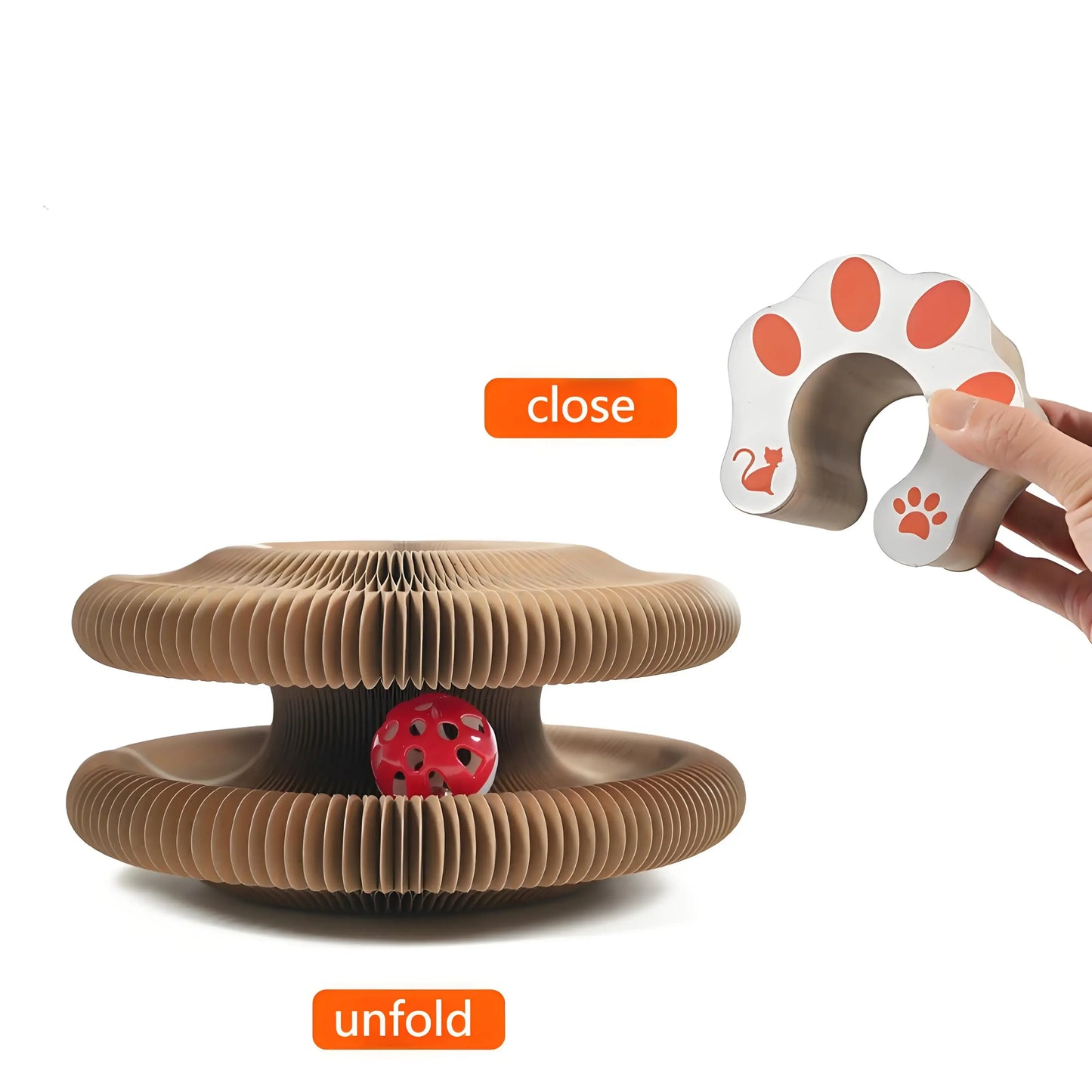 Organ-Shaped Cat Scratching Board – Wear-Resistant Corrugated Scratch Pad with Bell Toy for Indoor Cats