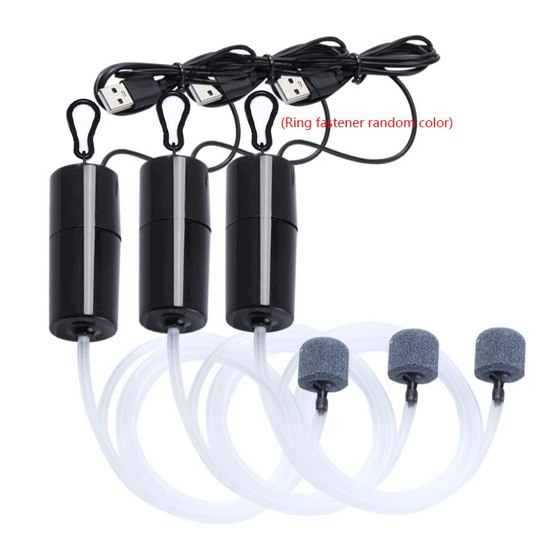 USB Aquarium Air Pump – Portable Mini Oxygen Aerator & Air Compressor for Fish Tanks (5V)