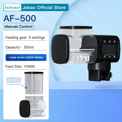 Jebao Jecod Intelligent Automatic Fish Feeder – Digital Timer Aquarium Food Dispenser for Fish Tanks