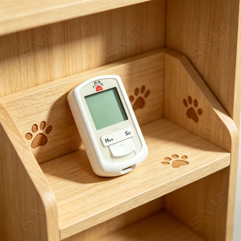 Pet Blood Glucose Meter for Cats & Dogs – Accurate, Rapid Micro-Blood Testing Monitor for Daily Health Care