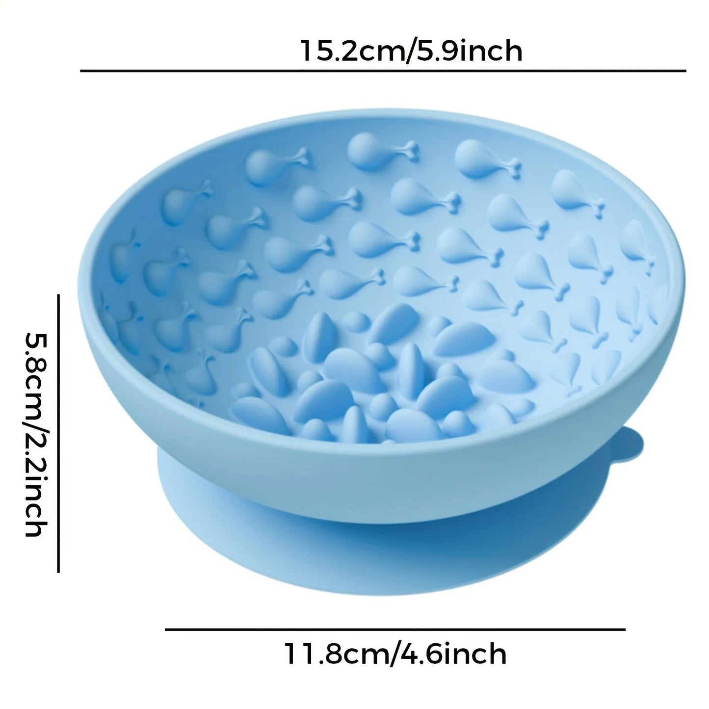 Soft Silicone Slow Feeder Pet Bowl – Non-Slip Anti-Choking Food Bowl with Neck Protection for Dogs, Puppies & Cats