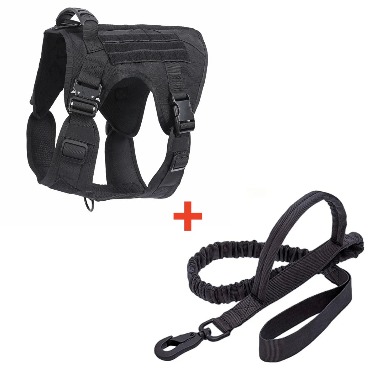 Tactical Dog Harness – Heavy-Duty Adjustable No-Pull Service Vest with Control Handle for Training, Hunting & Walking Large Breed Dogs