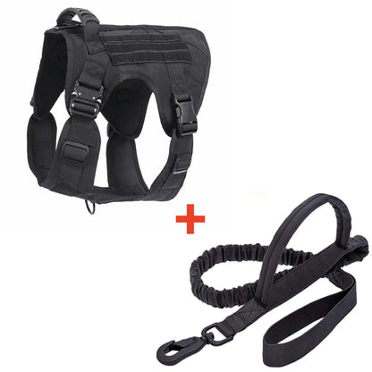 Tactical Dog Harness – Heavy-Duty Adjustable No-Pull Service Vest with Control Handle for Training, Hunting & Walking Large Breed Dogs