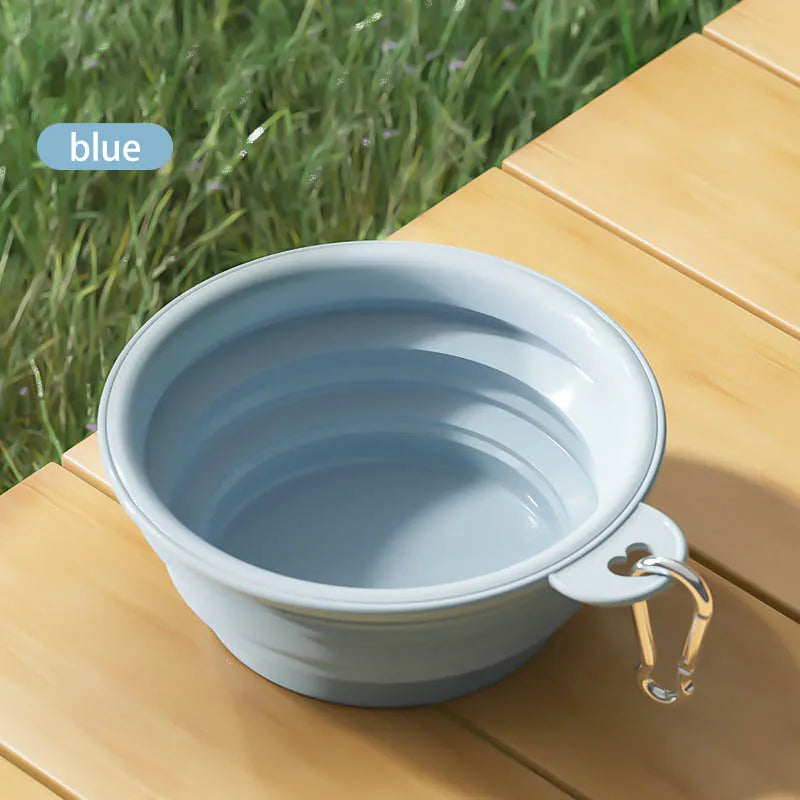 Foldable Silicone Pet Bowl – Portable Travel Food & Water Bowl for Dogs, Cats & Outdoor Adventures