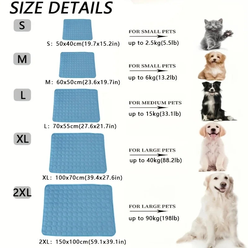 Pet Cooling Mat – Extra Large Summer Cooling Blanket & Ice Pad for Small and Large Dogs, Cats & Pets