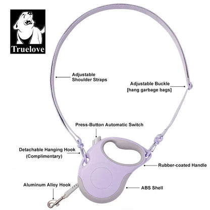 Truelove TLL5001 16FT Retractable Dog Leash – Tangle-Free Strong Nylon Tape with One-Hand Brake, Pause & Lock for Dogs & Cats