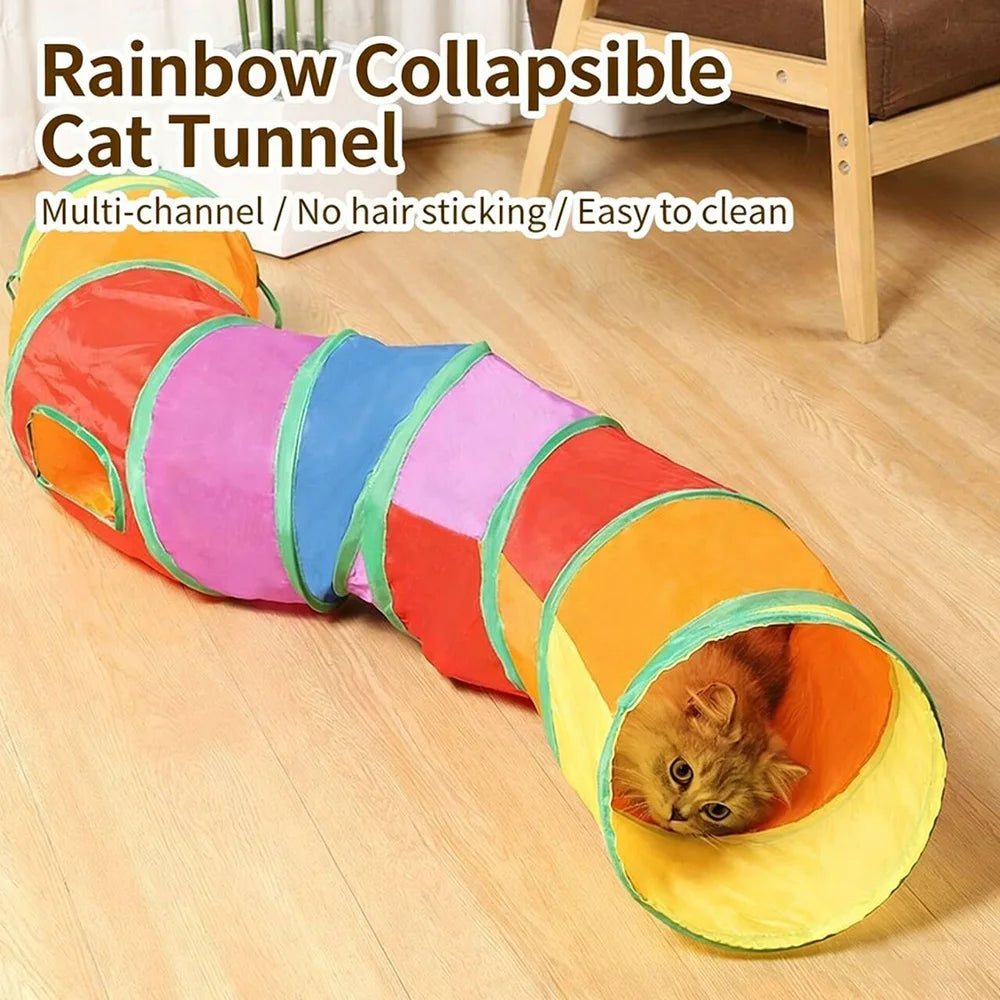 Collapsible Cat Tunnel Toy – Interactive Play Tube for Indoor & Outdoor Cats, Kittens & Puppies