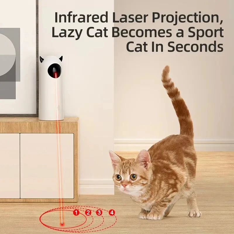 Smart Automatic Infrared Cat Teaser – Interactive LED Toy with Long Battery Life for Indoor Cats & Kittens