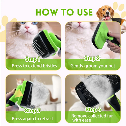 Pet Grooming Brush – Hair Removal, Deshedding & Massage Comb for Dogs, Cats & Puppies