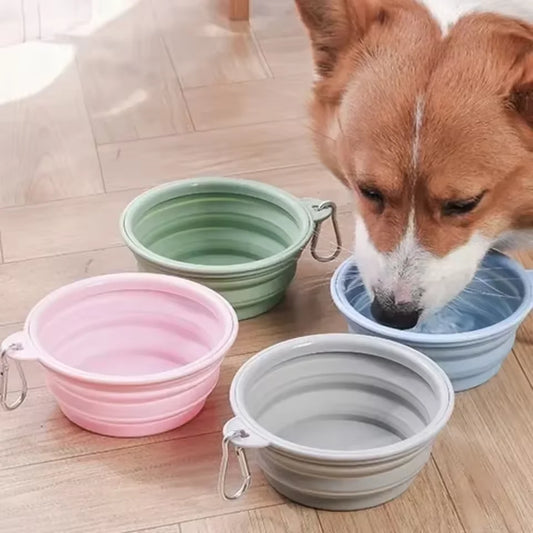 Foldable Silicone Pet Bowl – Portable Travel Food & Water Bowl for Dogs, Cats & Outdoor Adventures