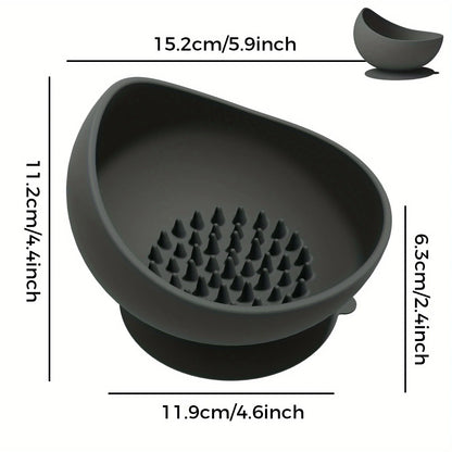 Soft Silicone Slow Feeder Pet Bowl – Non-Slip Anti-Choking Food Bowl with Neck Protection for Dogs, Puppies & Cats