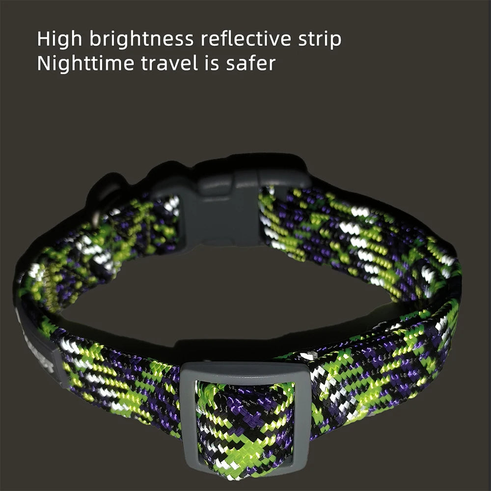 Adjustable Reflective Dog Collar – Durable Nylon Collar for Medium & Large Dogs