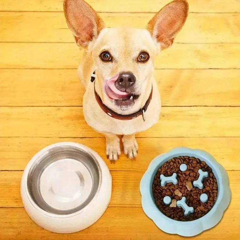 Slow Feeder Pet Bowl – Anti-Choking Puzzle Food & Water Bowl for Dogs and Cats, Anxiety Relief Design
