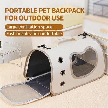 Portable Pet Carrier Bag – Foldable Breathable Shoulder Bag for Cats, Kittens & Small Dogs