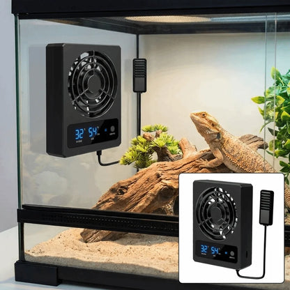 Low Noise Reptile Terrarium Cooling Fan – Powerful Quiet Ventilation Fan with Intelligent Airflow for Reptile Enclosures