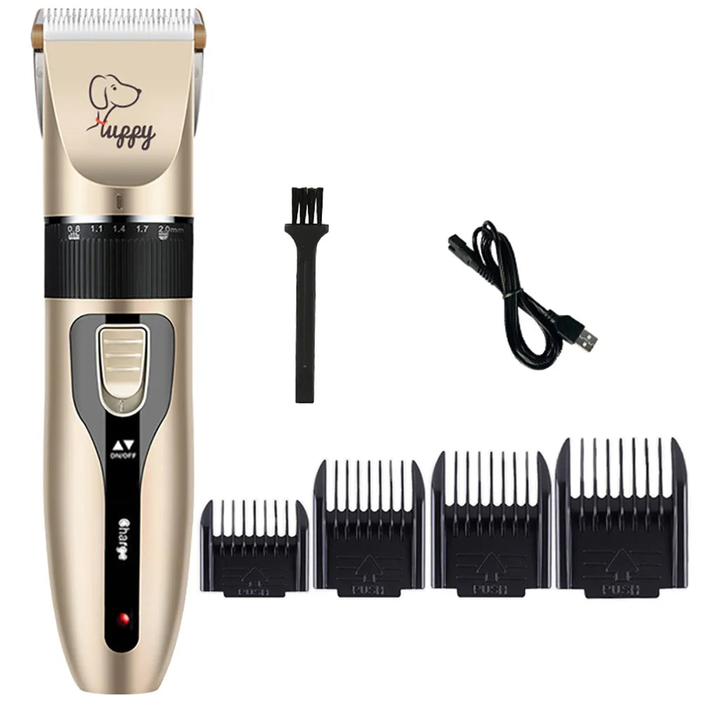 Cordless Pet Hair Clipper Set – Professional Rechargeable Grooming Trimmer & Shaver for Dogs, Cats & Rabbits