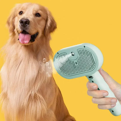 Pet Spray Grooming Comb – Water Mist Hair Remover & Dematting Brush for Cats and Dogs