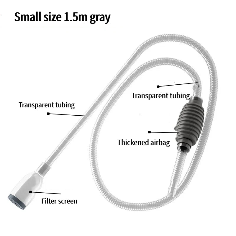 Aquarium Gravel Vacuum – Fish Tank Siphon Water Changer, Sand Cleaner & Cleaning Kit with Extension Tube