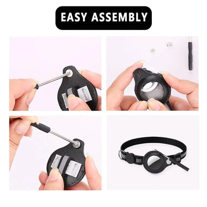 Cat AirTag Holder Collar – Breakaway Reflective Adjustable Kitten Collar with Waterproof AirTag Case & Safety Bell