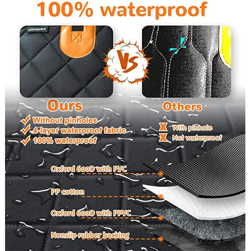 Waterproof Dog Car Seat Cover – Travel Hammock & Rear Back Seat Safety Protector for Small, Medium & Large Dogs