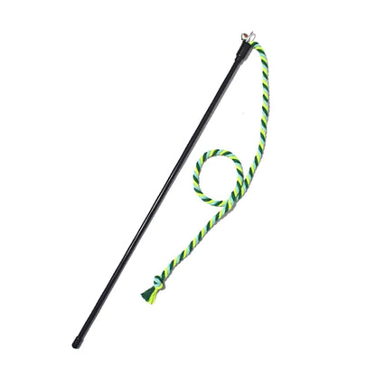 Interactive Cat Teaser Wand Toy – Chew & Chase Rope Stick for Cats, Kittens & Indoor Play