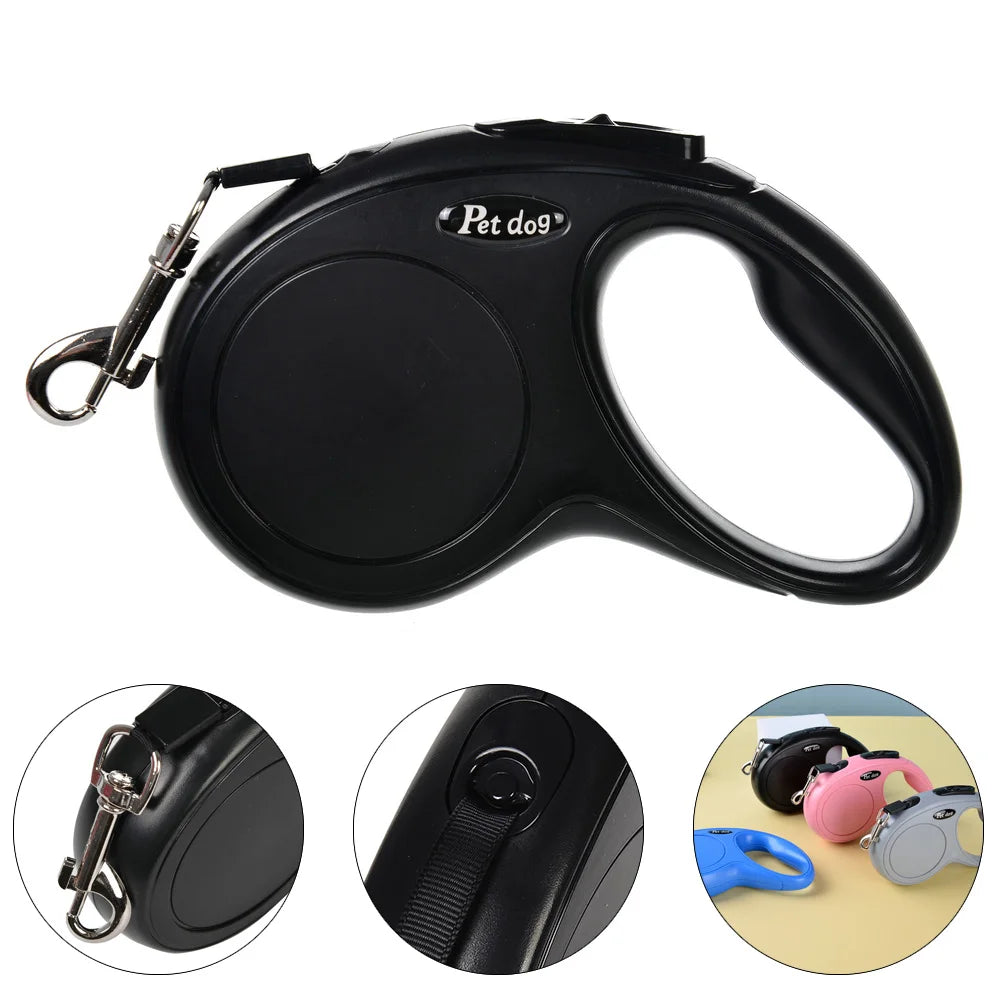 3m/5m Retractable Dog Leash – Strong Nylon Extendable Lead for Small & Medium Dogs, Cats & Puppies