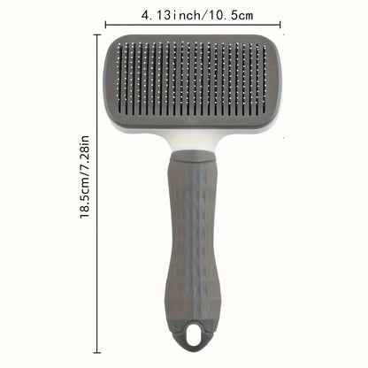 Self-Cleaning Slicker Brush for Dogs & Cats – Pet Hair Removal and Grooming Comb