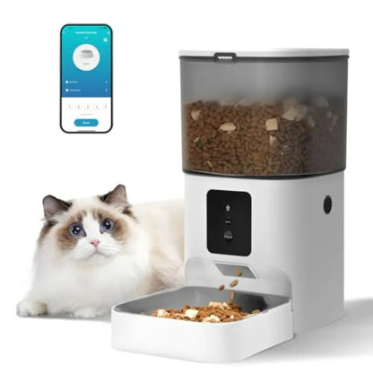 4L Automatic Pet Feeder – Timed Food Dispenser with 10-Second Voice Recorder, Up to 8 Meals Per Day for Cats & Dogs
