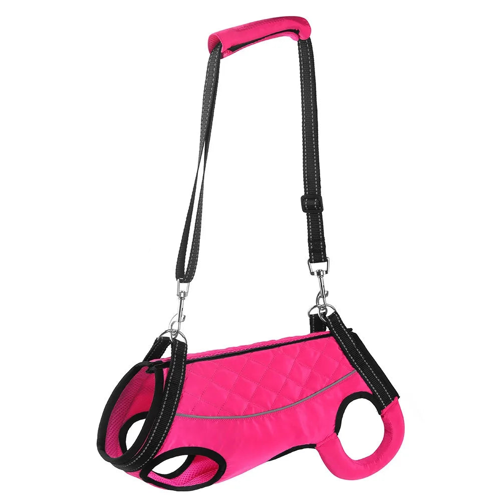Adjustable Dog Lifting Harness – Leg Support Sling with Padded Handle & Reflective Stripes for Mobility Assistance