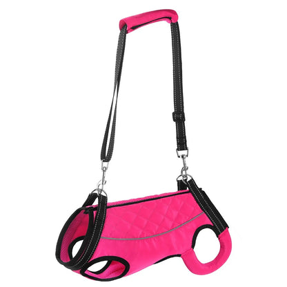 Adjustable Dog Lifting Harness – Leg Support Sling with Padded Handle & Reflective Stripes for Mobility Assistance