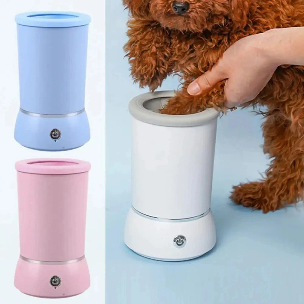 Portable Automatic Dog Paw Washer – USB Rechargeable Electric Paw Cleaner & Massager for Small & Medium Dogs and Cats
