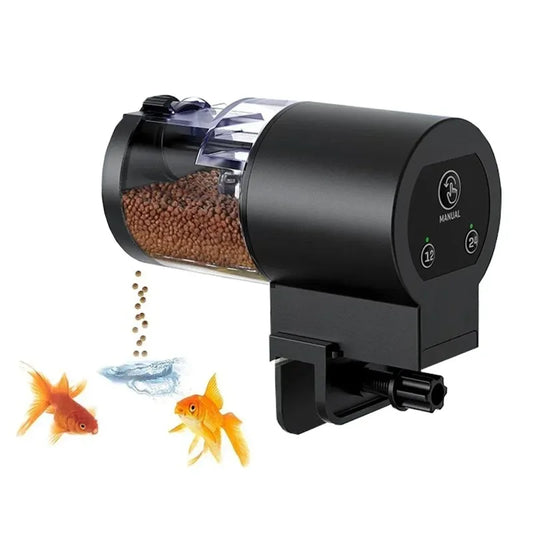 100ml Digital Automatic Fish Feeder – Programmable Timer Food Dispenser, IP66 Waterproof for Aquariums, Ponds & Turtle Tanks