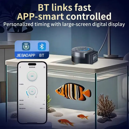 Jebao Jecod DRF Automatic Fish Tank Feeder BT Remote Control with Digital Timing Feeding Food Dispenser for Aquarium Pet Fish