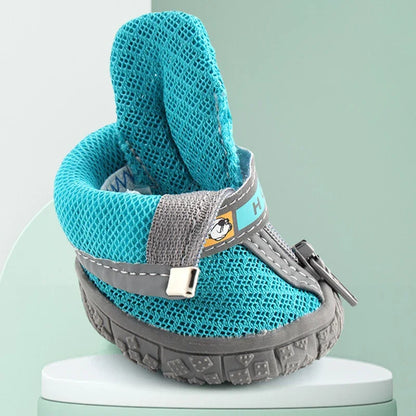 Dog Boots with Non-Slip Soles – Warm Plush Paw Protection Shoes, Breathable Outdoor Booties for Dogs