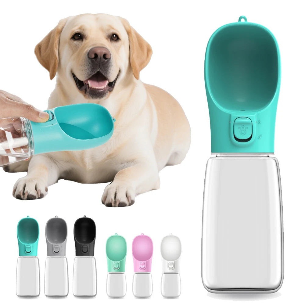 550ml Portable Dog Water Bottle – Outdoor Travel Drinking Bowl for Small, Medium Dogs, Puppies & Cats