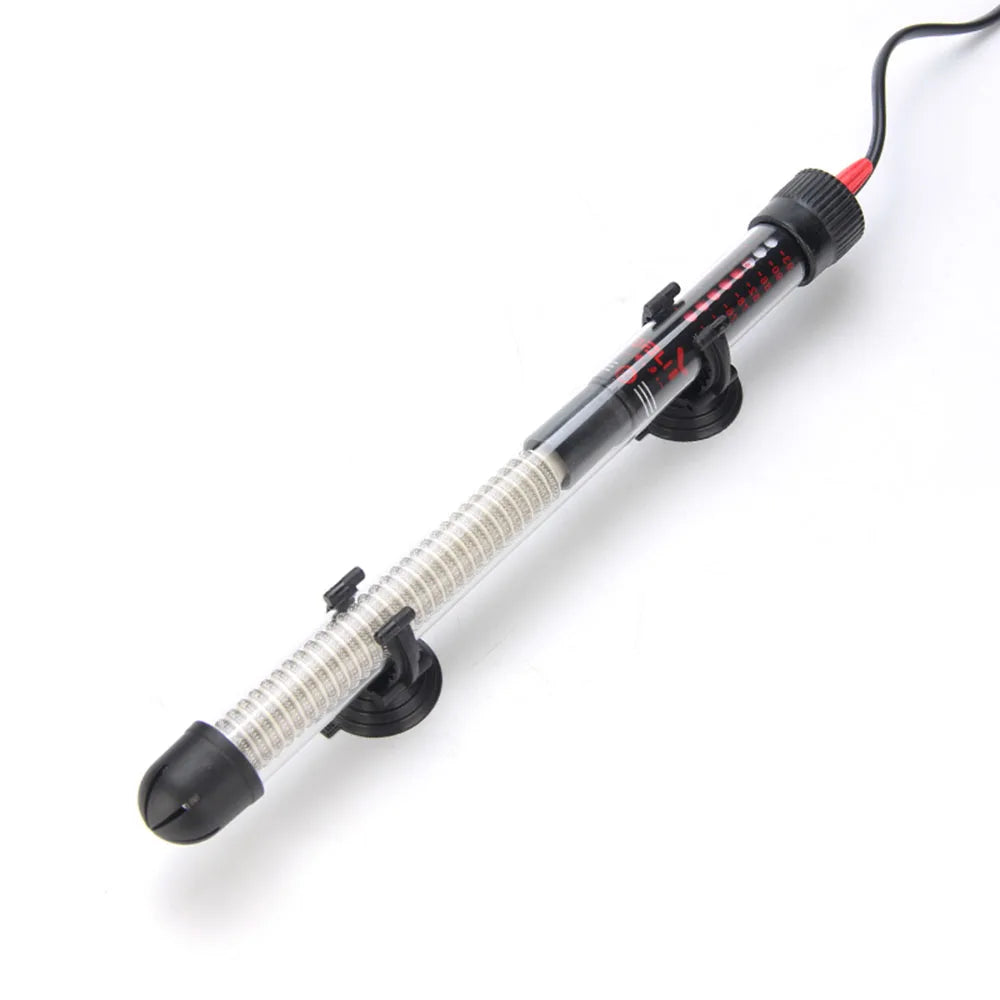 Adjustable Aquarium Heater – 25W/50W/100W/200W/300W Submersible Fish Tank Thermostat Heating Rod for Freshwater & Marine Aquariums