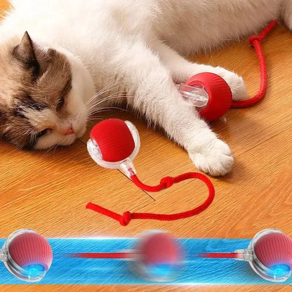 Automatic Rolling Interactive Pet Ball – Rechargeable Electric Cat & Dog Toy with Simulated Mouse Movement for Exercise & Training