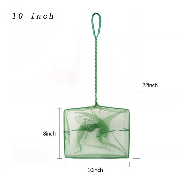 Long Handle Aquarium Fish Net – Square Fish Tank Landing Net for Fish, Shrimp & Debris Removal