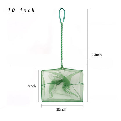 Long Handle Aquarium Fish Net – Square Fish Tank Landing Net for Fish, Shrimp & Debris Removal