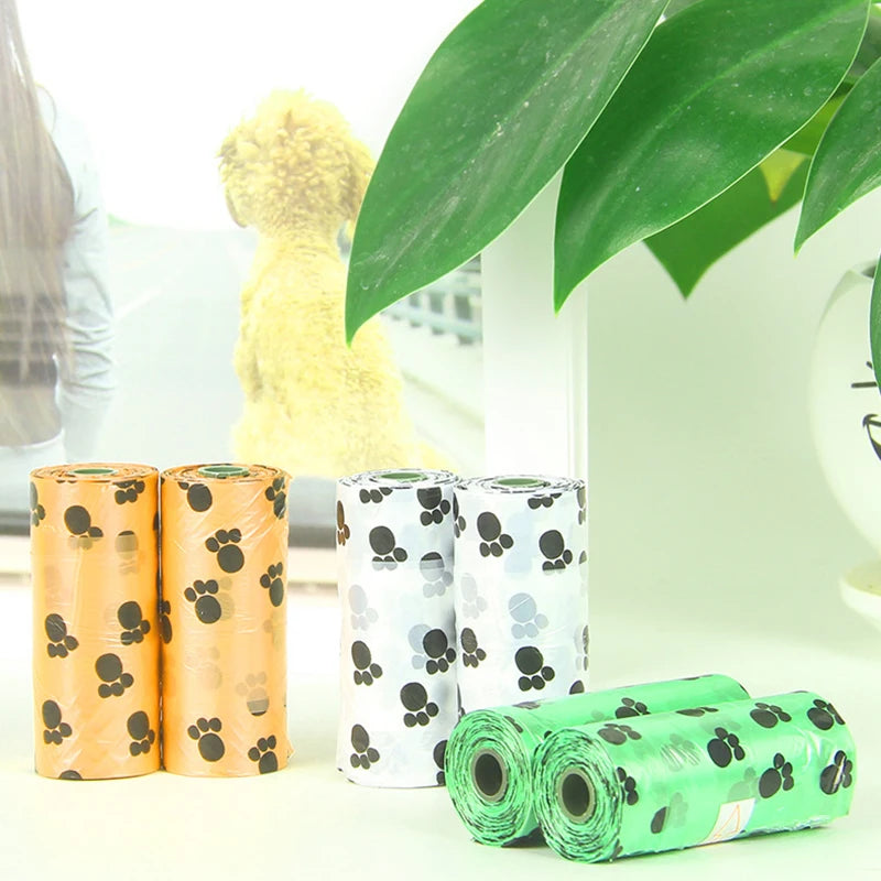 10PCS Degradable Dog Waste Bags – Eco-Friendly Pet Poop Cleanup Bags with Portable Dispenser